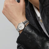 Shop Gucci G Timeless Diamonds White Dial Silver Steel Strap Watch for Women - YA1265064 in USA
