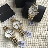 Marc Jacobs Fergus White Dial Gold Steel Strap Watch for Women - MBM8647 Buy Now By Marc Jacobs
