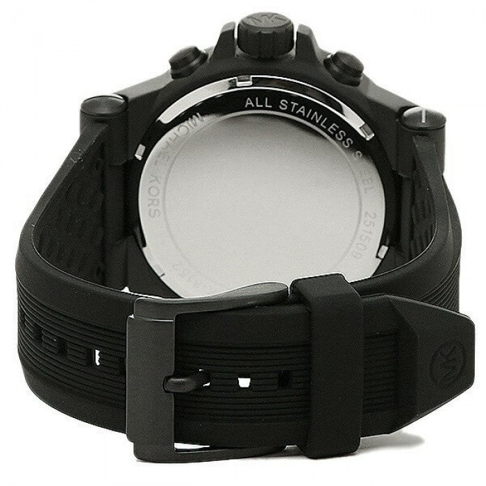 Shop Michael Kors Dylan Black Dial Black Rubber Strap Watch for Men - MK8152 in USA