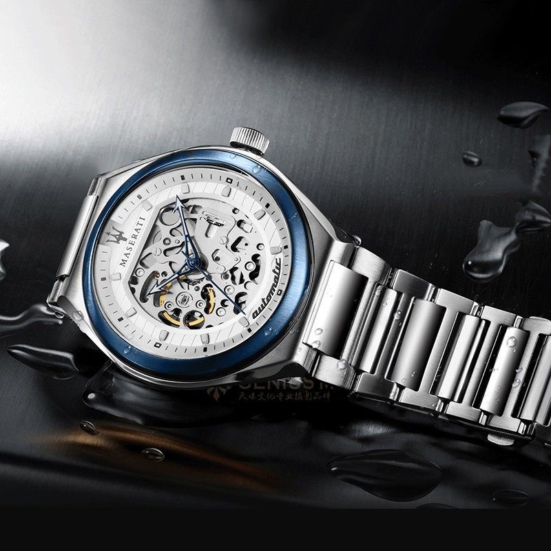 Maserati Triconic Automatic Skeleton Grey Dial Silver Steel Strap Watch For Men - R8823139002 Buy Now By Maserati
