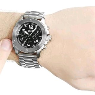 Fossil Modern Machine Black Dial Silver Steel Strap Watch for Men - FS4926 Buy Now By Fossil