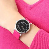 Marc Jacobs Roxy Black Dial Pink Leather Strap Watch for Women - MJ1535 Buy Now By Marc Jacobs