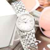Tissot T Classic Desire White Dial Silver Steel Strap Watch for Women - T52.1.281.31 Buy Now By Tissot