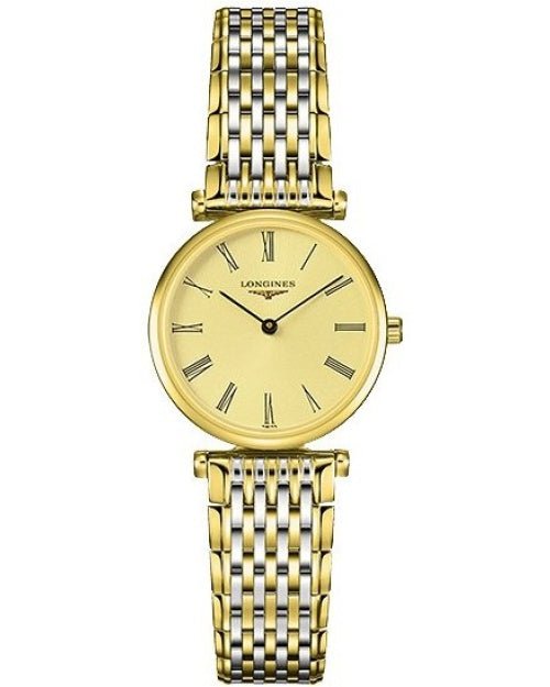 Shop Longines La Grande Classique de Longines Gold Dial Two Tone Steel Strap Watch for Women - L4.209.2.31.7 in USA