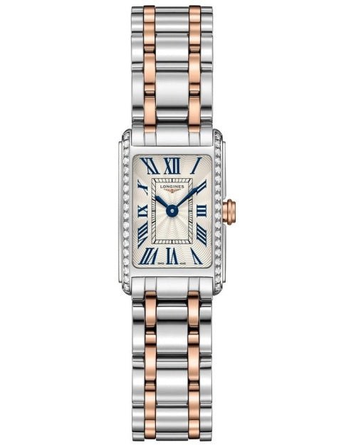 Shop Longines Dolcevita Diamonds White Dial Two Tone Steel Strap Watch for Women - L5.258.5.79.7 in USA