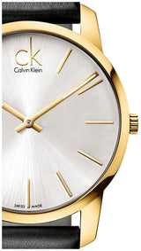 Calvin Klein City Silver Dial Black Leather Strap Watch for Men - K2G21520 Buy Now By Calvin Klein