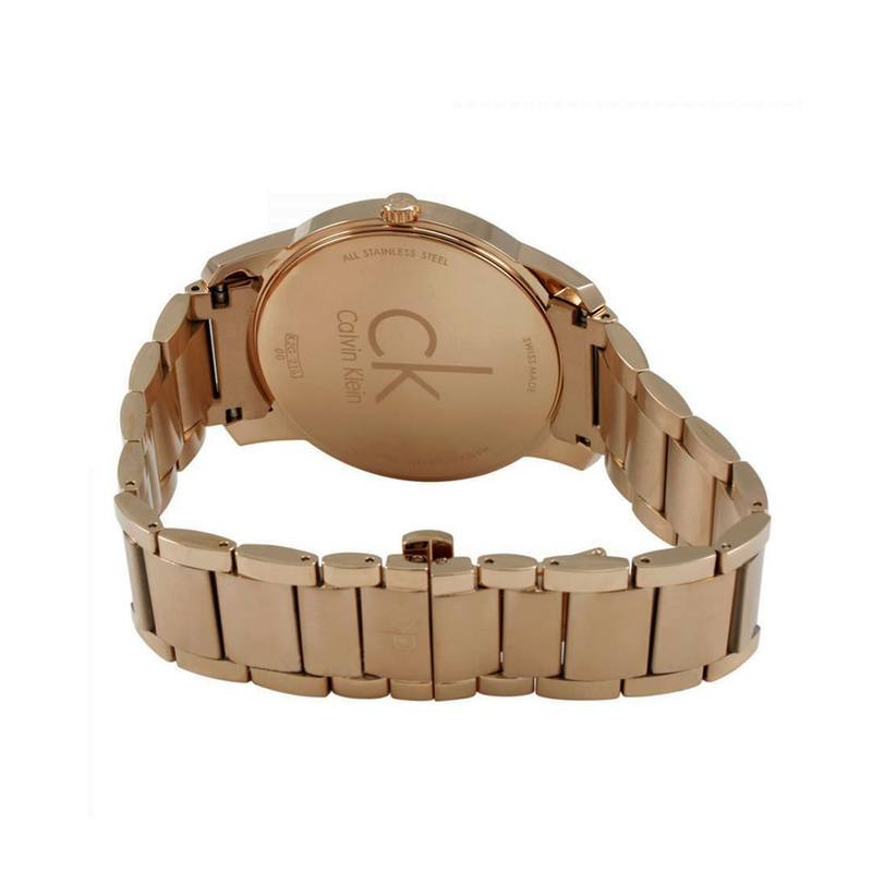 Calvin Klein City White Dial Rose Gold Steel Strap Watch for Men - K2G21646 Buy Now By Calvin Klein