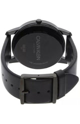 Calvin Klein City Quartz Black Dial Black Leather Strap Watch for Men - K2G2G4CX Buy Now By Calvin Klein