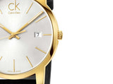 Calvin Klein City Mother of Pearl White Dial Black Leather Strap Watch for Men - K2G2G5C6 Buy Now By Calvin Klein
