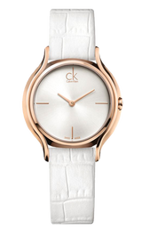 Calvin Klein Skirt White Dial White Leather Strap Watch for Women - K2U236K6 Buy Now By Calvin Klein