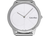 Calvin Klein Minimal Silver Dial Silver Mesh Bracelet Watch for Men - K3M2112Z