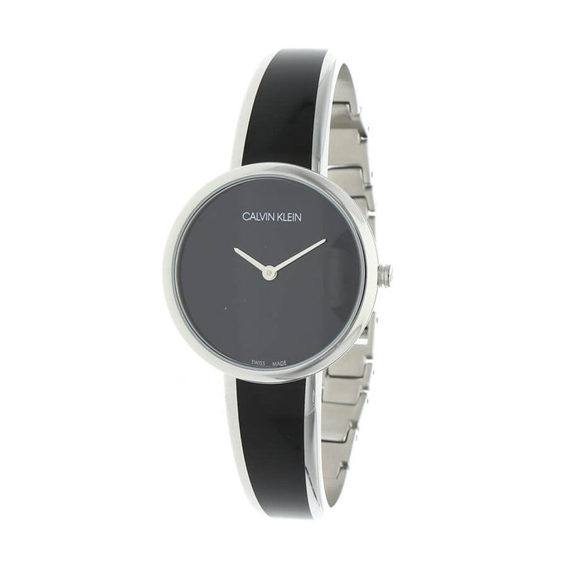 Calvin Klein Seduce Black Dial Two Tone Steel Strap Watch for Women - K4E2N111 Buy Now By Calvin Klein