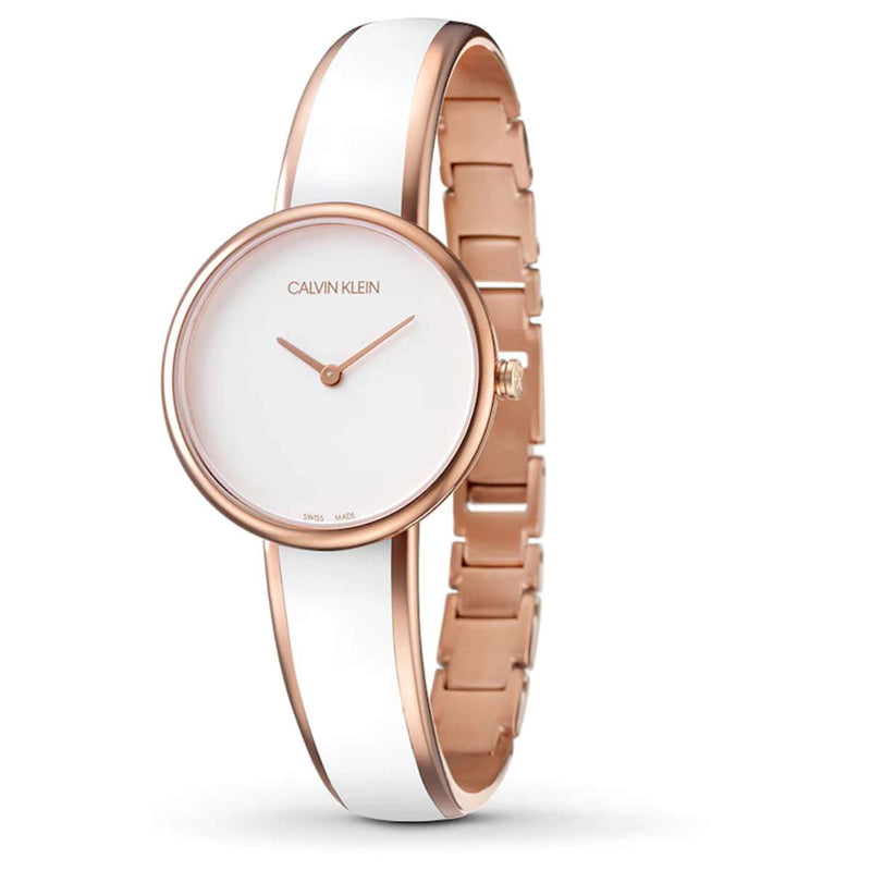 Calvin Klein Seduce Silver Dial Two Tone Steel Strap Watch for Women - K4E2N61Y Buy Now By Calvin Klein