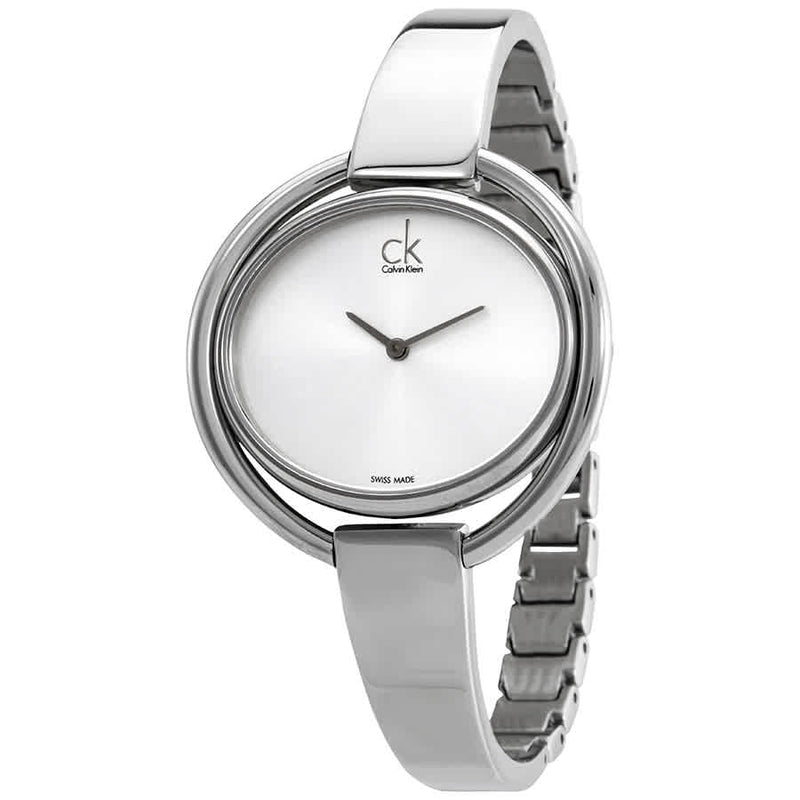 Calvin Klein Impetuous Silver Dial Silver Steel Strap Watch for Women - K4F2N116 Buy Now By Calvin Klein