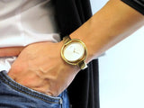 Calvin Klein Impetuous White Dial Gold Steel Strap Watch for Women - K4F2N516 Buy Now By Calvin Klein