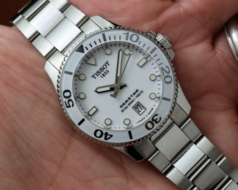 Tissot Seastar 1000 Lady White Dial Silver Steel Strap Unisex Watch - T120.210.11.011.00 Buy Now By Tissot