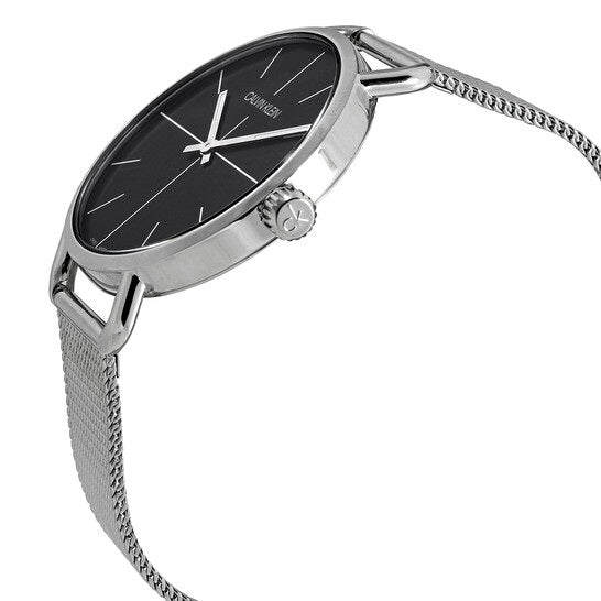 Calvin Klein Even Black Dial Silver Mesh Bracelet Watch for Women - K7B21121 Buy Now By Calvin Klein