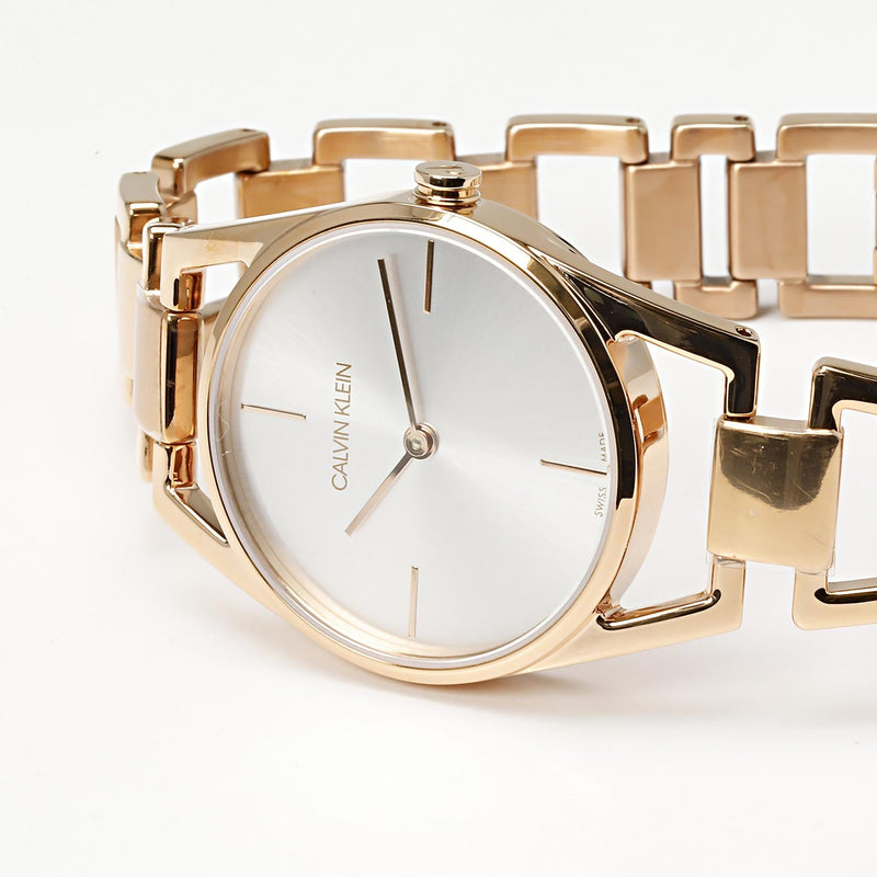 Calvin Klein Dainty White Dial Rose Gold Steel Strap Watch for Women - K7L23646 Buy Now By Calvin Klein