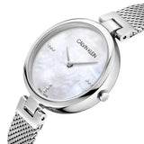 Calvin Klein Authentic Mother of Pearl Dial Silver Mesh Bracelet Watch for Women - K8G2312E Buy Now By Calvin Klein