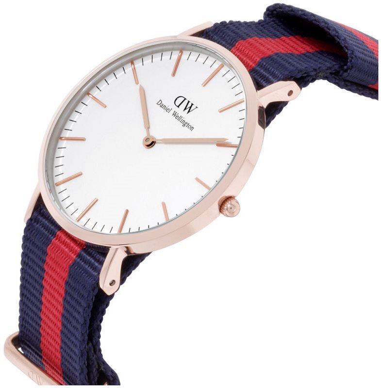 Shop Daniel Wellington Classic Oxford White Dial Two Tone NATO Strap Watch For Women - DW00100029 in USA