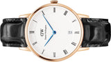 Daniel Wellington Dapper Reading White Dial Black Leather Strap Watch For Women - DW00100118 Buy Now By Daniel Wellington