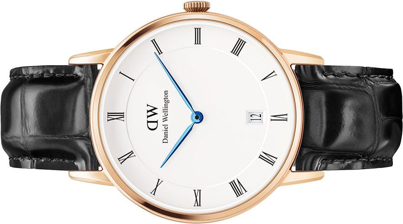 Daniel Wellington Dapper Reading White Dial Black Leather Strap Watch For Women - DW00100118 Buy Now By Daniel Wellington