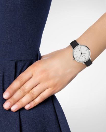 Fossil Jacqueline Quartz White Dial Black Leather Strap Watch for Women - ES3972 Buy Now By Fossil