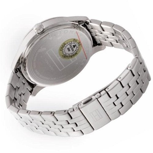 Shop Tommy Hilfiger Damon Chronograph Blue Dial Silver Steel Strap Watch for Men - 1791416 in USA