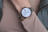 Shop Tommy Hilfiger Angela Quartz Silver Dial Brown Leather Strap Watch for Women - 1782125 in USA