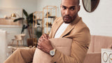 Bulova Crystal Collection Octova White Dial Gold Steel Strap Watch for Men - 98C126 Buy Now By Bulova