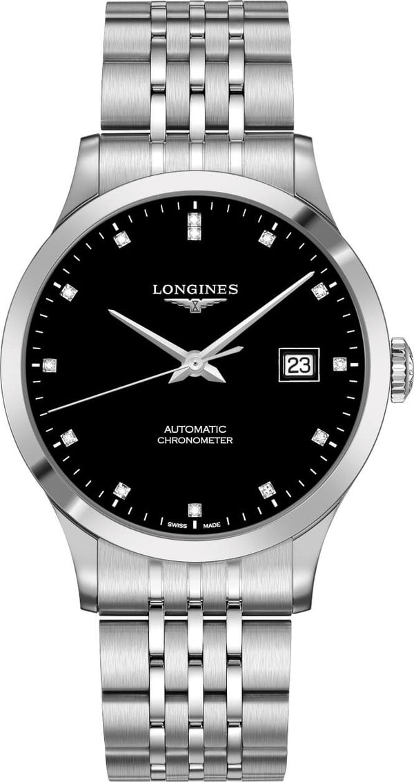 Shop Longines Record Automatic Stainless Steel 40mm Watch for Men - L2.821.4.57.6 in USA