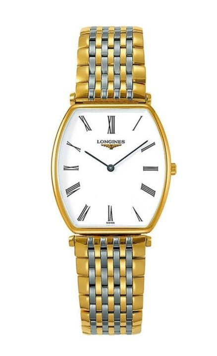 Shop Longines La Grande Classique de Longines Tonneau 22 Gold Watch for Women - L4.205.2.11.7 in USA