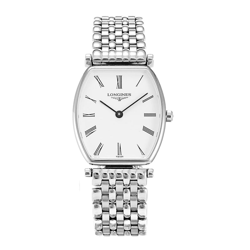 Longines La Grande Classique de Longines Tonneau White Dial Silver Steel Strap Watch for Women - L4.205.4.11.6 Buy Now By Longines