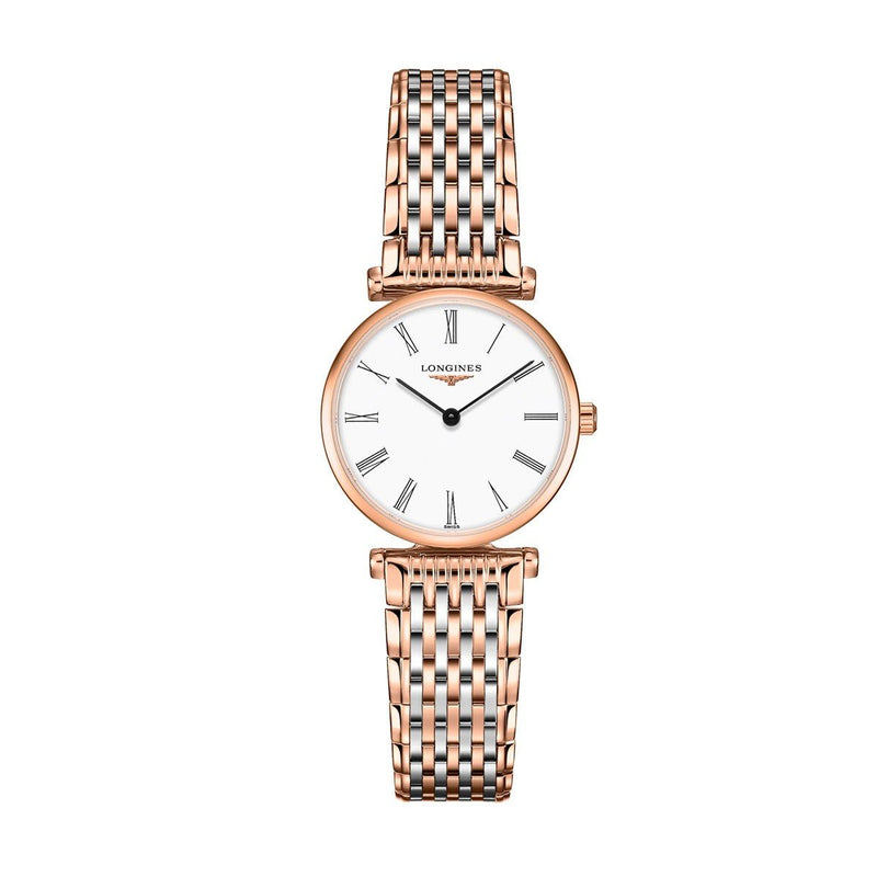 Longines La Grande Classique De Longines White Dial Two Tone Mesh Bracelet Watch for Women - L4.209.1.91.7 Buy Now By Longines