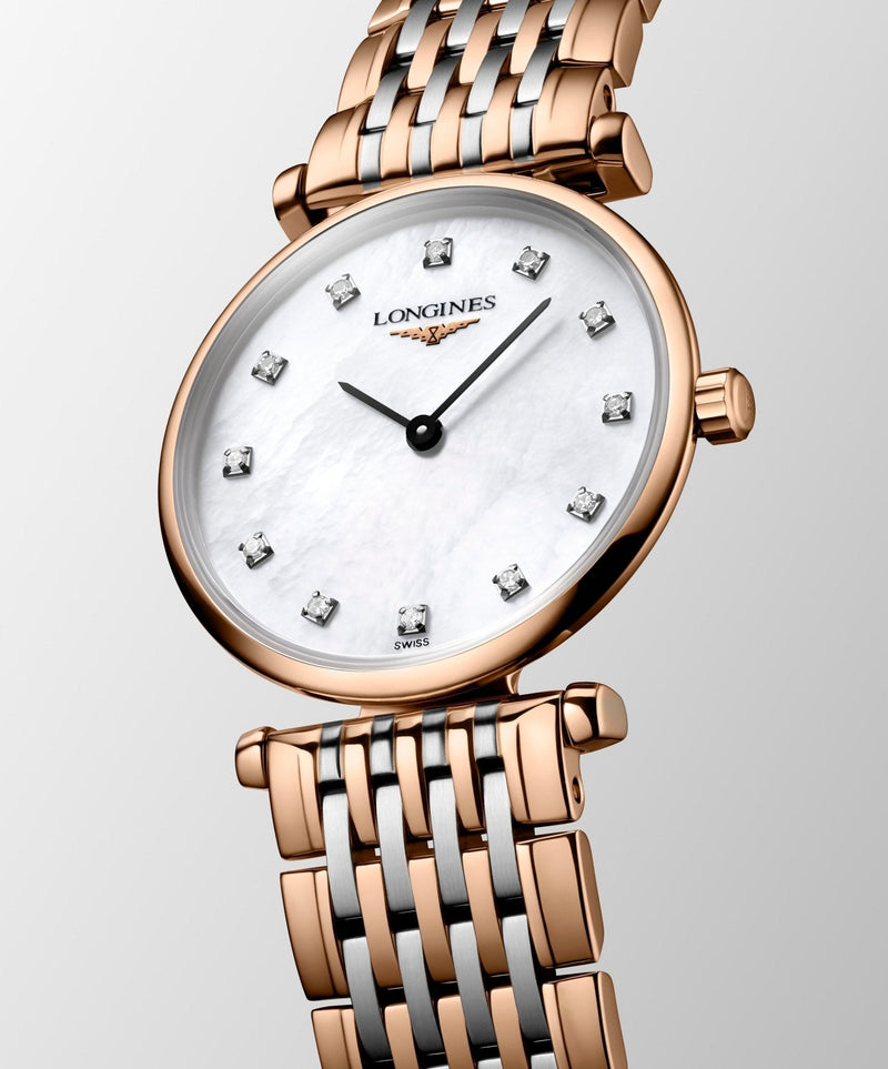 Shop Longines La Grande Classique De Longines Diamonds Mother of Pearl Dial Two Tone Mesh Bracelet Watch for Women - L4.209.1.97.7 in USA