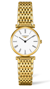 Longines La Grande Classique De Longines White Dial Gold Steel Strap Watch for Women - L4.209.2.11.8 Buy Now By Longines