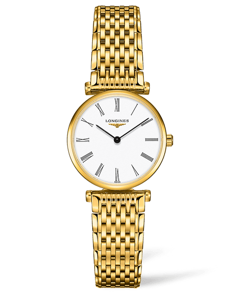 Longines La Grande Classique De Longines White Dial Gold Steel Strap Watch for Women - L4.209.2.11.8 Buy Now By Longines