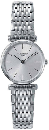 Shop Longines La Grande Classique De Longines Silver Dial Silver Mesh Bracelet Watch for Women - L4.209.4.72.6 in USA