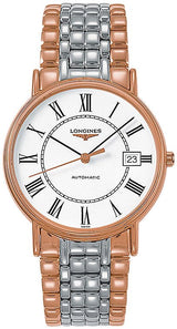 Longines Presence 38.5mm Automatic White Dial Two Tone Steel Strap Watch for Men - L4.921.1.11.7 Buy Now By Longines