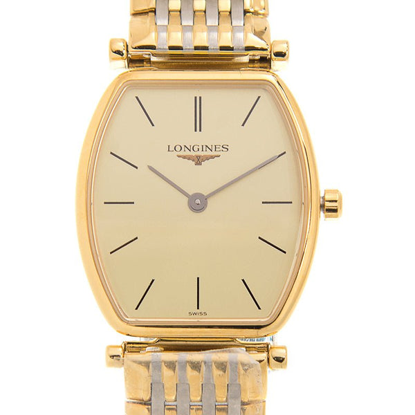 Shop Longines La Grande Classique Tonneau 22 Yellow Gold Watch for Women - L4.205.2.32.7 in USA