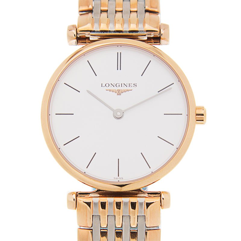 Shop Longines La Grande Classique De Longines White Dial Two Tone Steel Strap Watch for Women - L4.209.1.92.7 in USA