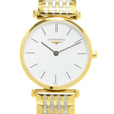Shop Longines La Grande Classique White Dial Two Tone Mesh Bracelet Watch for Women - L4.209.2.12.7 in USA