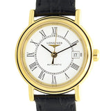 Shop Longines Presence Automatic White Dial Black Watch for Women - L4.321.2.11.2 in USA