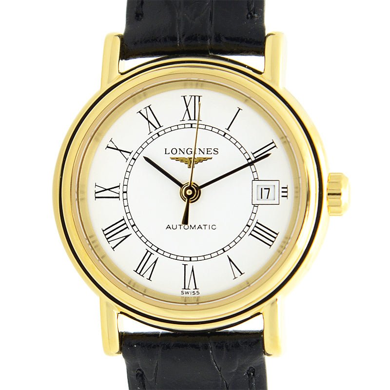 Shop Longines Presence Automatic White Dial Black Watch for Women - L4.321.2.11.2 in USA