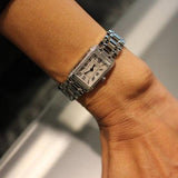 Shop Longines Dolcevita Diamonds Silver Dial Silver Steel Strap Watch for Women - L5.258.0.71.6 in USA