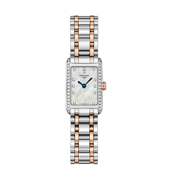Shop Longines Dolcevita Diamonds Mother of Pearl White Dial Two Tone Steel Strap Watch for Women - L5.258.5.89.7 in USA