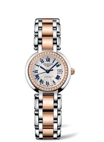 Longines PrimaLuna Automatic Diamond 26.5mm Silver Dial Two Tone Steel Strap Watch for Women - L8.111.5.79.6 Buy Now By Longines