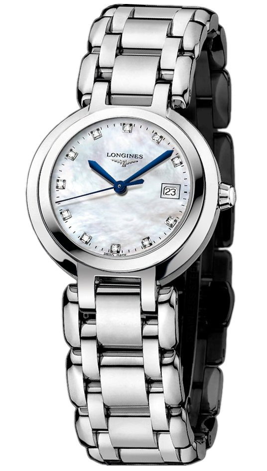 Longines PrimaLuna Mother of Pearl Dial Silver Steel Strap Watch for Women - L8.110.4.87.6 Buy Now By Longines