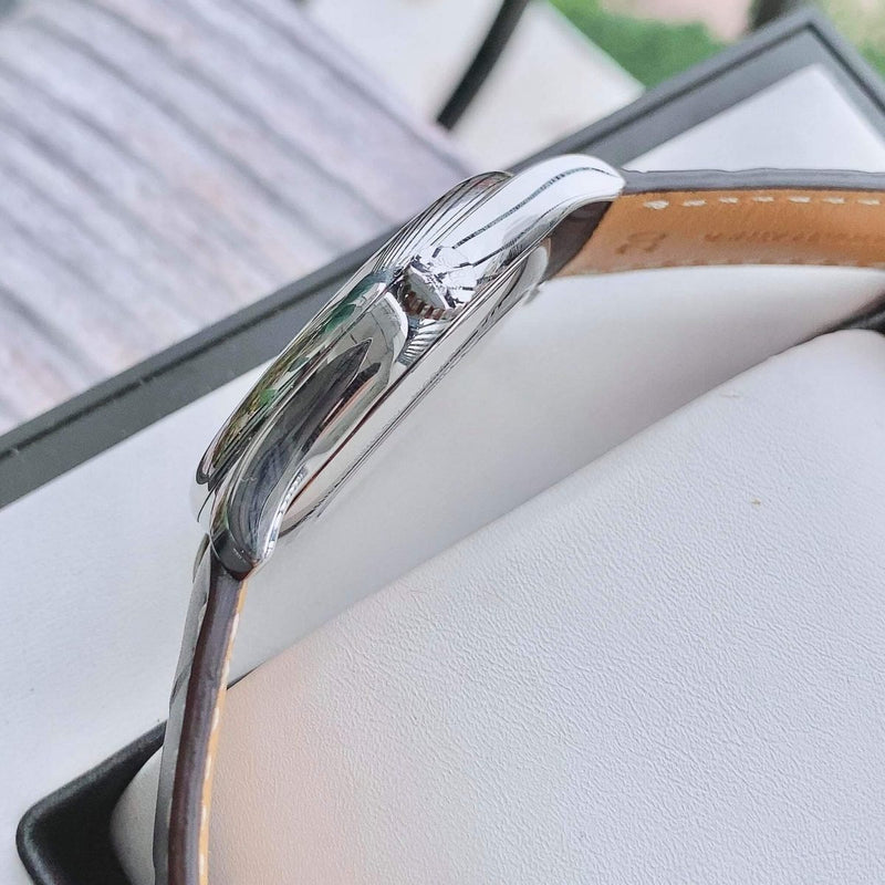 Longines Master Collection Automatic 38.5mm Silver Diamond Dial Brown Leather Strap Watch for Men - L2.755.4.77.3 Buy Now By Longines