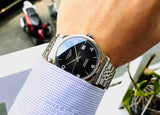 Longines Record Black Dial Automatic Stainless Steel 40mm Watch for Men - L2.821.4.56.6 Buy Now By Longines